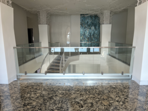 railing glass installation
