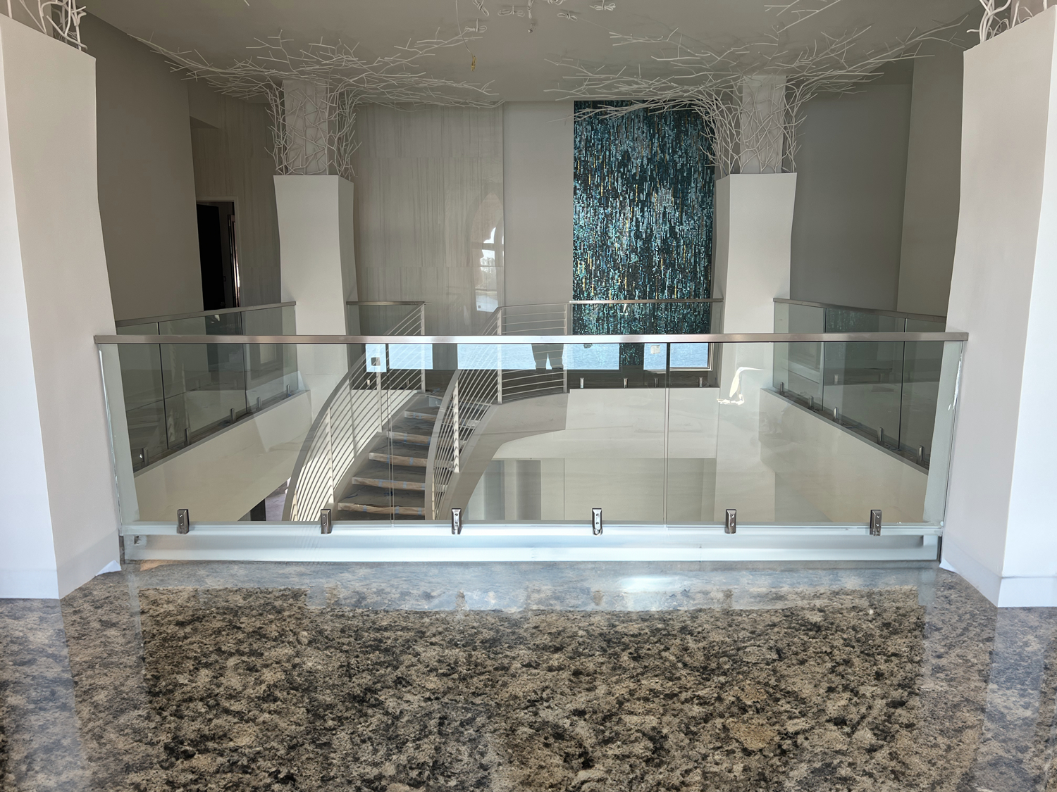 railing glass installation